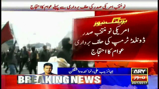 Anti-Trump protests intensify on morning of inauguration