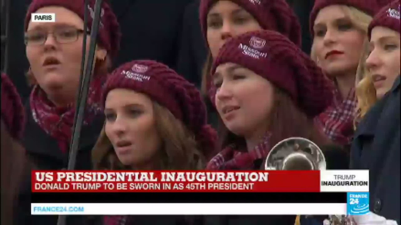 US Presidential inauguration: Missouri State University Choral sings "Now we belong"