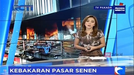 Asap Masih Mengepul dari Bagian Tengah Pasar Senen