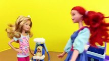 Frozen Anna Babysitting CRAZY Baby Spiderman Barbie Ariel Babysitter Dolls Play Doh DisneyCarToys