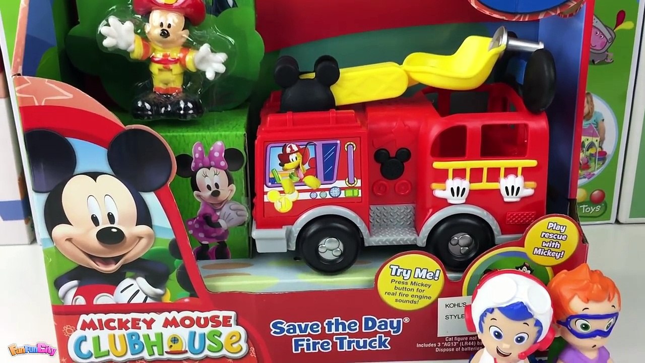 Disney Mickey Mouse Clubhouse Save the day fire truck - Mickey Mouse Nickelodeon Bubble Guppies