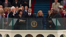 Pence takes oath of office, is sworn in as vice president