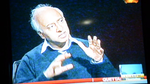 Ather Kazmi in a tv talk show during his visit to Pakistan three years ago.