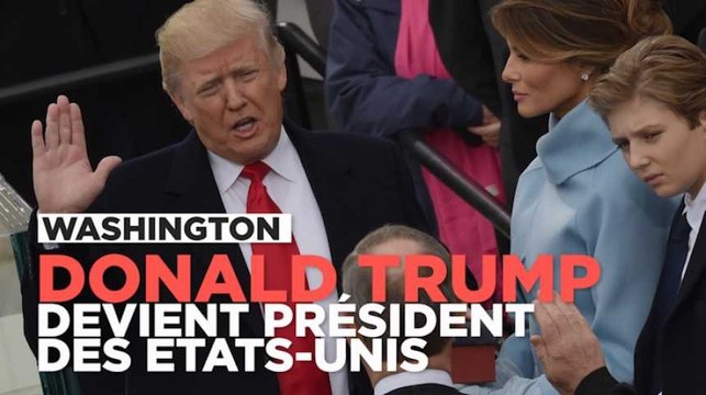 Donald Trump prête serment et devient le 45e président des Etats-Unis