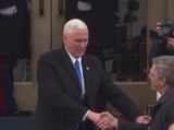 Mike Pence is presented at the Presidential inauguration ceremony