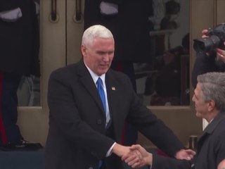 Mike Pence is presented at the Presidential inauguration ceremony