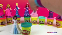 ❤ Disney Princess Playdoh Dress Up Part 2 ❤ Cinderella Ariel Rapunzel Elsa Anna Belle Snow White