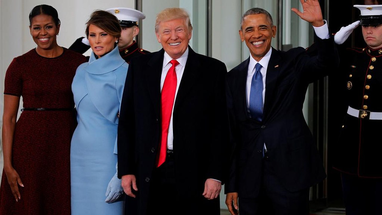 Michelle obama: umarmung für melania trump