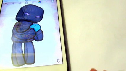 Как нарисовать Chibi Minecraft  Эндермен  Рисунок Майнкрафт Странник Края раскраска для детей