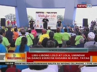 Libu-libong lolo at lola, umindak sa dance exercise kasama ni Asec. Tayag