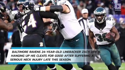 24-year-old Ravens linebacker is retiring after a serious neck injury