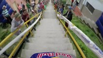 GoPro View: Crazy Fast Urban Downhill MTB Down Stairs and Gaps