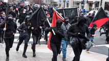 Anti Donald Trump Protester and Police Clash In Washington DC