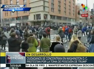 Enfrentamientos en Washington entre policía y ciudadanos anti-Trump