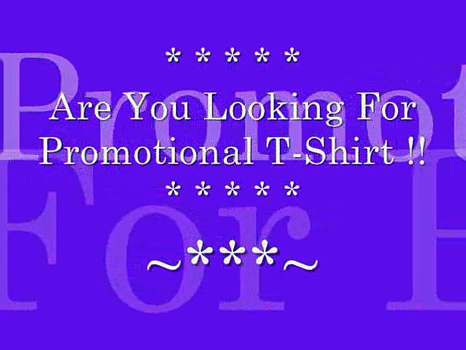 Promotional T-Shirt Manufacturer Japan