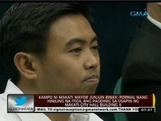 下载视频: 24 Oras: Kampo ni Mayor Binay, hiniling na itigil ang pagdinig sa Makati City Hall Building II