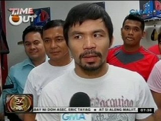 24 Oras: Manny Pacquiao, nagpahinga muna sa training