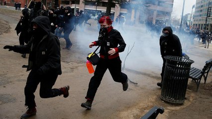 Casi un centenar de detenidos en Washington por las protestas contra Trump