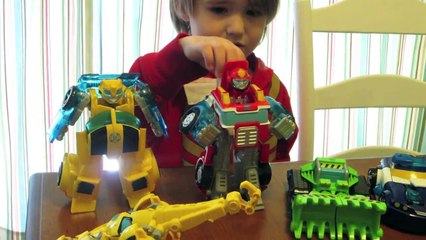 How to transform 12 different Rescue Bots! Our 4-year-old loves these Transformers for Preschoolers!