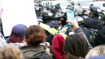 Violent clash between protesters and police on Inauguration Day