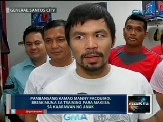 Saksi: Pacquiao, break muna sa training para makiisa sa kaarawan ng anak
