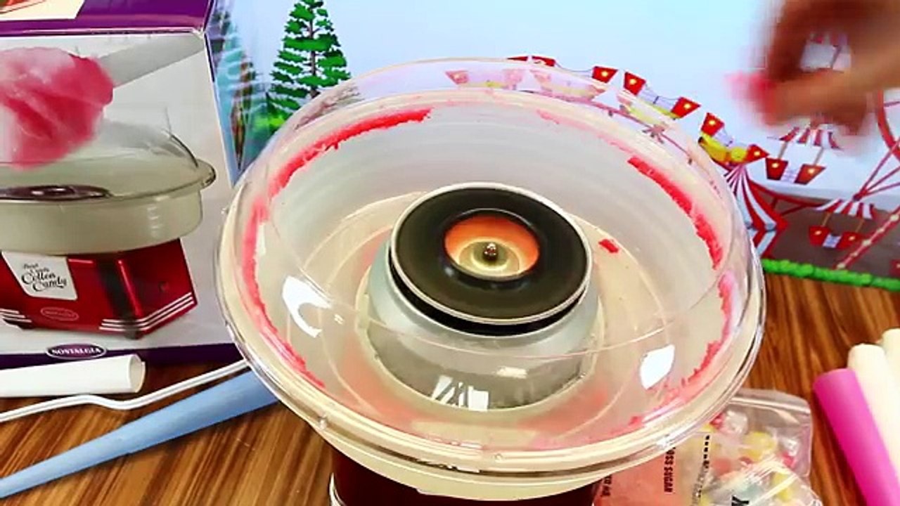 COTTON CANDY MACHINE! How To Make Giant Cotton Candy with Cotton Candy Maker Cart by DisneyCarToys