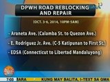 UB: Ilang kalsada, sasailalim sa road reblocking and repair ngayong weekend