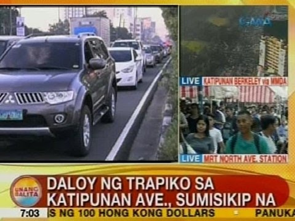 UB: Daloy ng trapiko sa Katipunan Avenue, sumisikip na