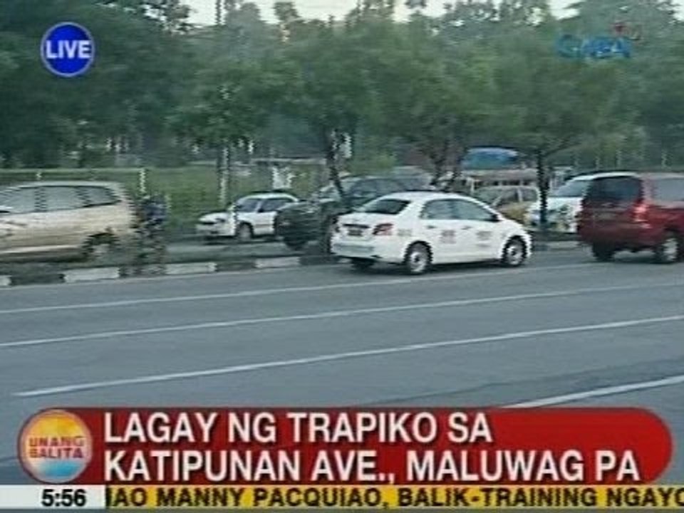 UB: Lagay ng trapiko sa Katipunan Avenue, maluwag pa