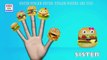 The Burger Finger Family Cartoon Nursery Rhyme | Burger Cartoon Daddy Finger Songs For Children