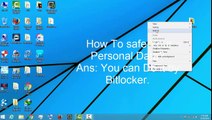 How to setup Bitlocker | Bitlocker Turn on and  Off windows 7 or 8  or 10 very simple step