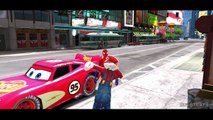 Super Mario Spiderman Nursery Rhymes & Lightning McQueen Disney Cars & Motorbike Race