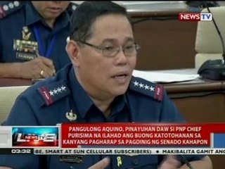 NTVL: PNoy, pinayuhan daw si PNP Chief Purisima na ilahad ang buong katotohanan