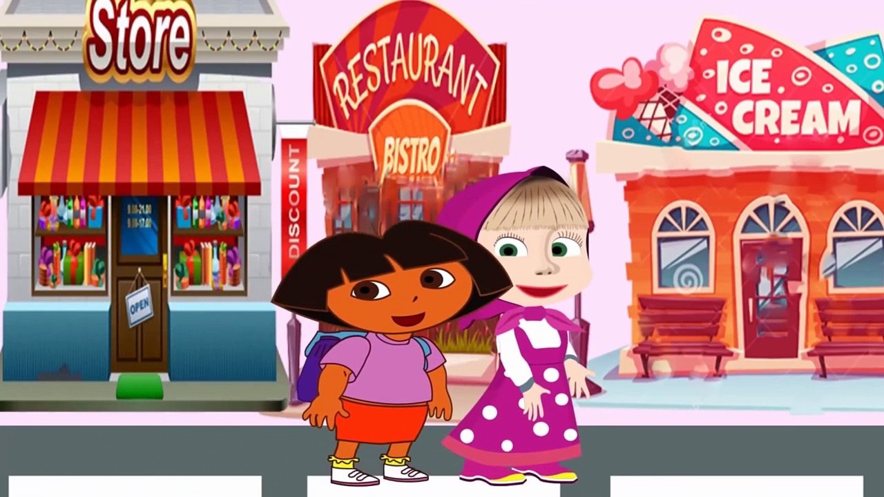 Masha And Dora (Маша и Медведь) got a cold because of eating too much Ice-Cream#Rain #Funny story