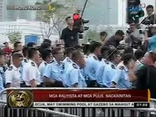 24Oras: Raliyista at Pulis sa Hong Kong, nagkainitan