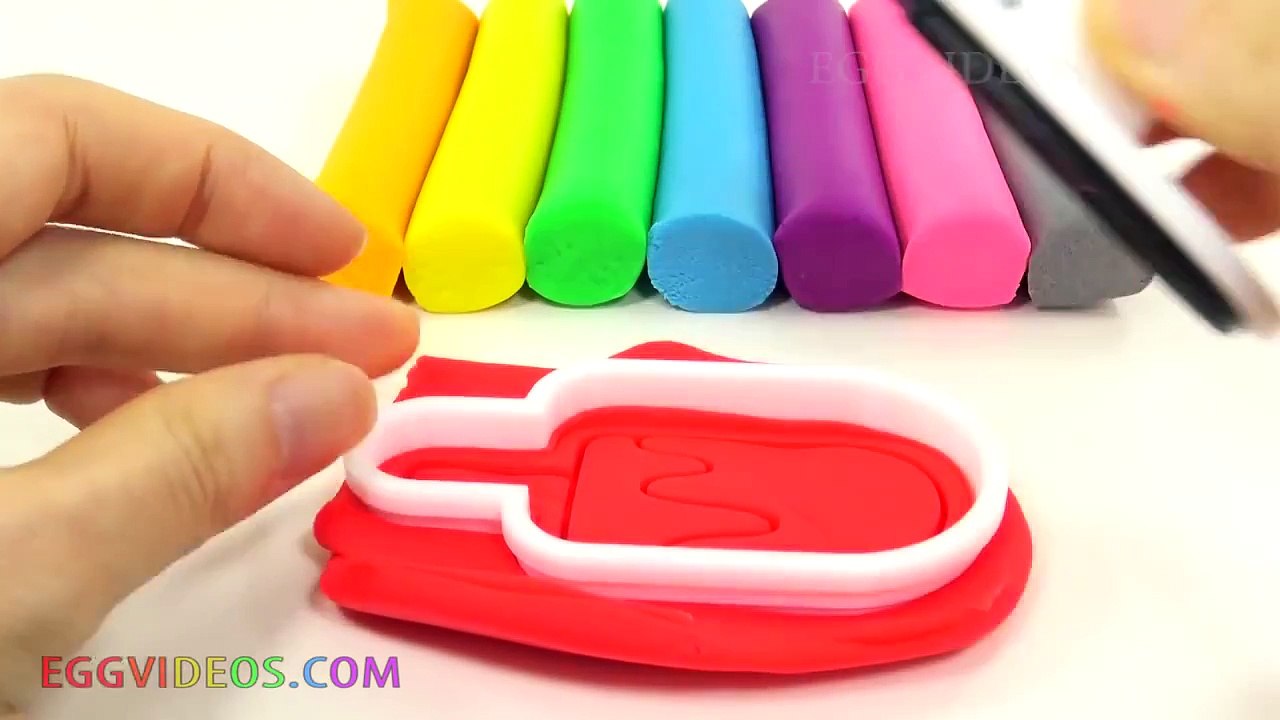 Learn Colors with Play Doh Ice Cream Popsicles Mold Modelling Clay Fun and Creative for Kids