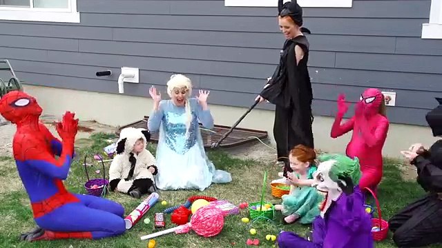 Frozen Anna Frozen Elsa vs Spiderman Hypnotized vs Maleficent vs Makeup Prank Funny Superhero Movie