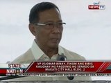 SONA: VP Jejomar Binay, tikom ang bibig kaugnay ng pagdinig ng senado sa Makati City Hall Bldg. 2