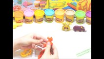 Create 3D images with Play Doh clay - 3D Sea animals with Play Doh clay - Finger Family