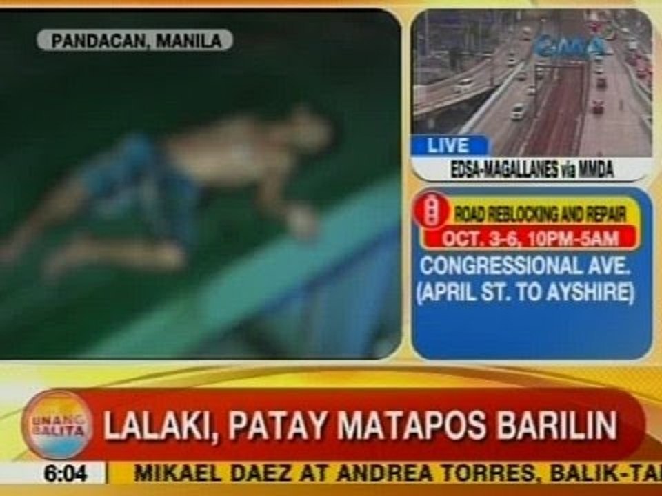UB: Lalaki, patay matapos barilin sa bubungan ng isang bahay sa Pandacan, Maynila
