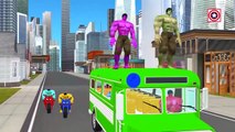 Hulk Vs Dinosaurs Finger Family | Colors Hulk Wheels on The Bus Children Nursery Rhymes