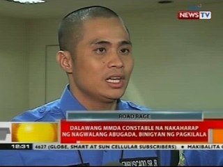 Dalawang MMDA constable na nakaharap ng nagwalang abugada, binigyan ng pagkilala