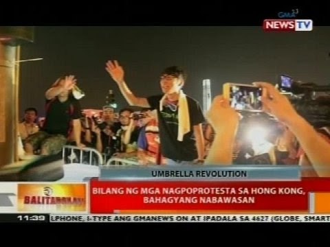 BT: Bilang ng mga nagpoprotesta sa Hong Kong, bahagyang nabawasan