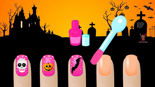 Узнать цвета для детей с сюрпризом ногтей искусство анимированные видео Хэллоуин для детей 2016