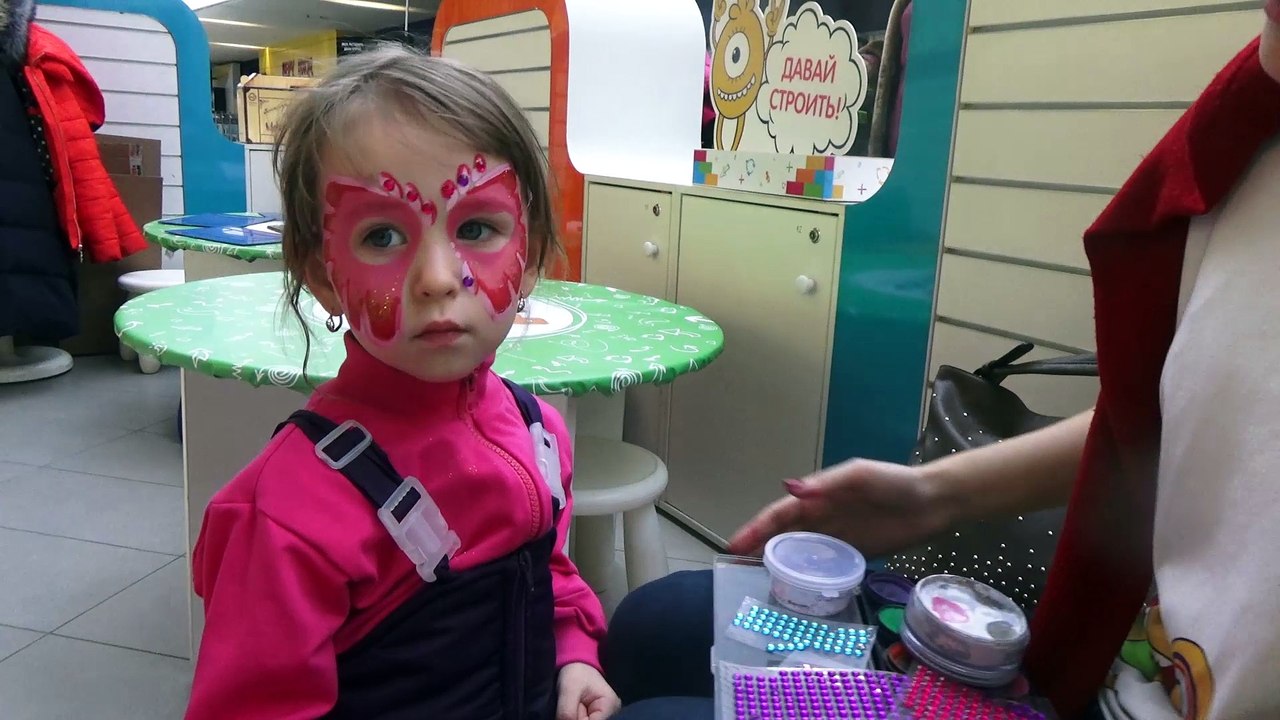Веселье. Аква грим. 2 веселые бабочки