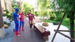 SPIDERMAN vs IRONMAN w/ SCREAM vs Captain America plays games BOWLING by SuperHero Kids Reality TV