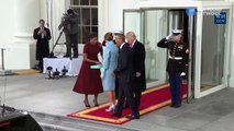 Watch - Obamas welcome Trump into White House-4mZlOcxO290