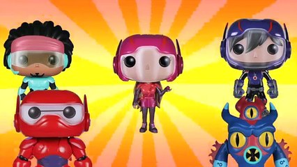 New Kids Song Daddy Finger Family | Big Hero 6 Baymax Hiro Surprise Eggs For Kids #Animation