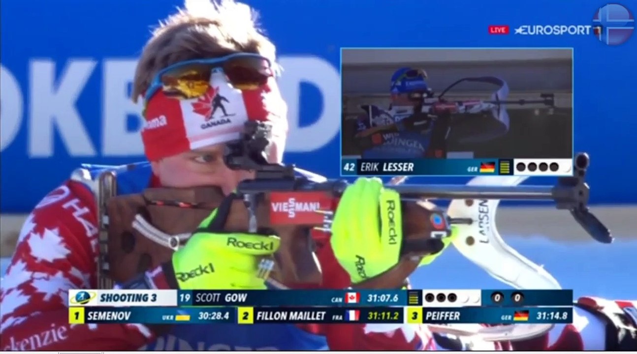 БИАТЛОН 20.01.2017. ИНДИВИДУАЛЬНАЯ ГОНКА 20 км МУЖЧИНЫ. КУБОК МИРА 2016-2017