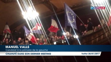 Manuel Valls encore chahuté sur le 49-3 pour son dernier meeting parisien